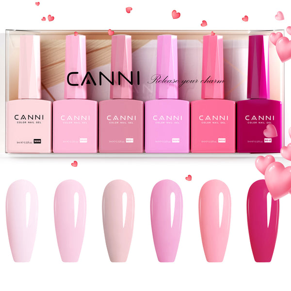 Coffret de 6 couleurs de gel pour ongles 9 ml