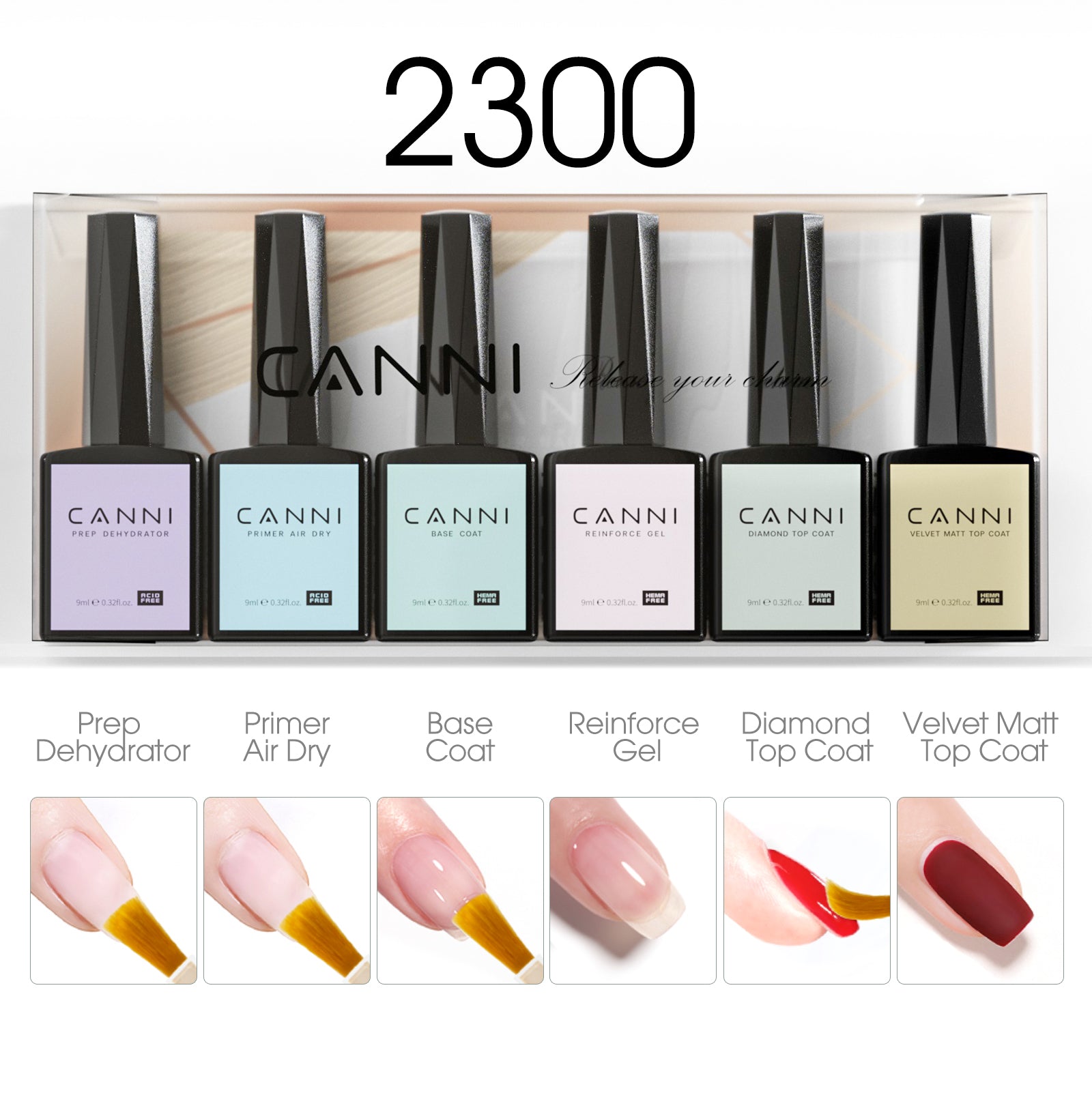 Base Primer Perfection Kit - 9ml Nail Gel 6 Pcs Set | CANNI Official Base Primer Perfection Kit - 9ml Nail Gel 6 Pcs Set | CANNI Official