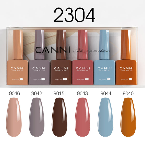 Palette Boho Chic - Gel à ongles 9 ml, 6 couleurs - 2304