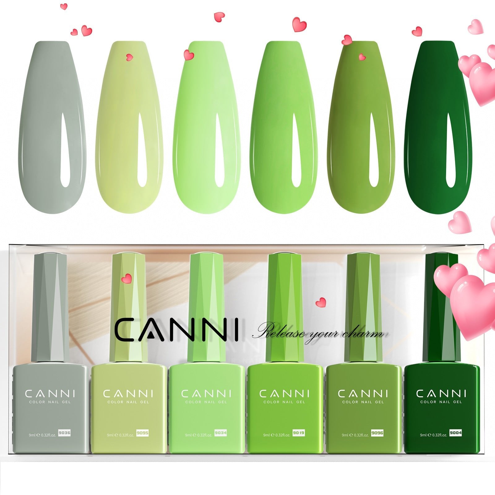 Forest Fern Fusion Kit - 9ml Nail Gel 6 Colors Set-2314 | CANNI