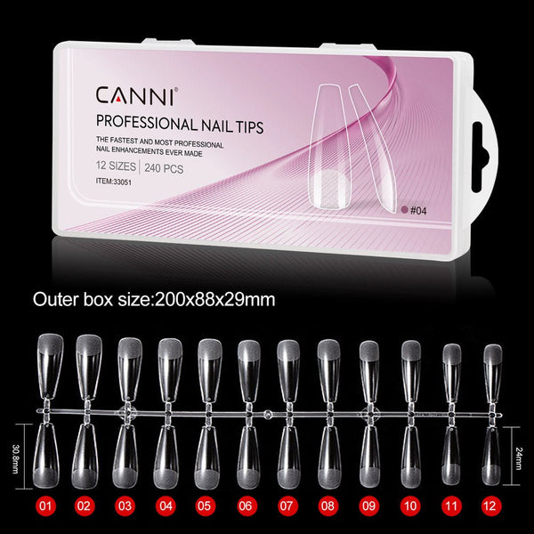 12 Size Gel Nail Tips 240 Pcs