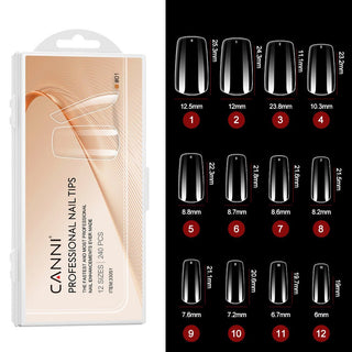 Buy 01 12 Size Gel Nail Tips 240 Pcs