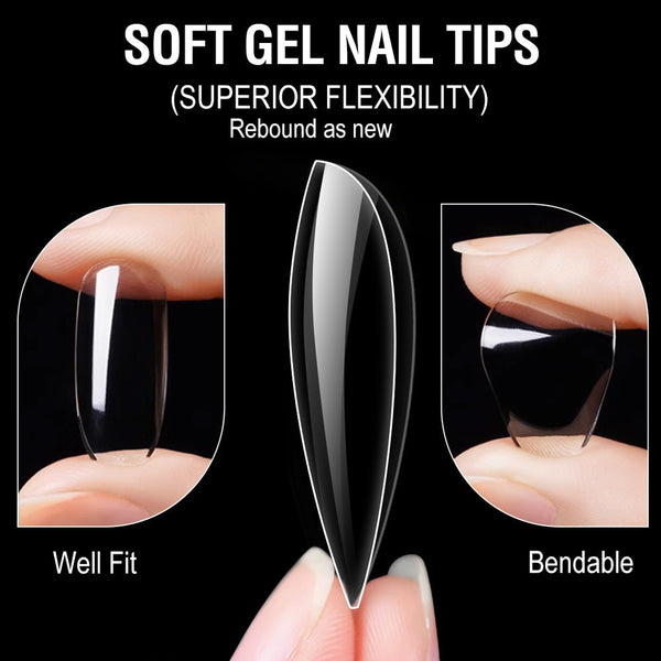 12 Size Gel Nail Tips 240 Pcs
