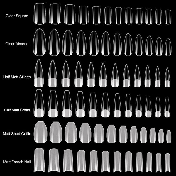 12 Size Gel Nail Tips 240 Pcs