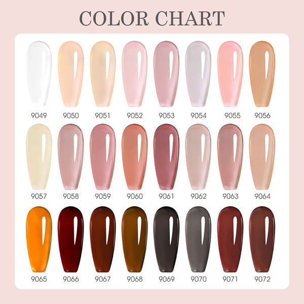 CC3 - Kit de 30 esmaltes en gel - Color translúcido