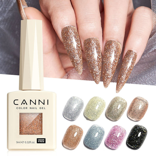Gel de uñas con purpurina de 9 ml - Serie Diamond Glitter