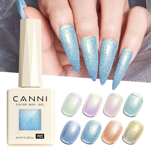 Gel de uñas con purpurina de 9 ml - Serie Aurora Glitter