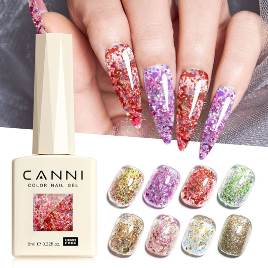 Gel de uñas con purpurina de 9 ml - Serie Prism Flash