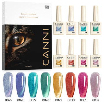 Cat Eye Gel Polish 8 Colors Set - Galaxy Gaze