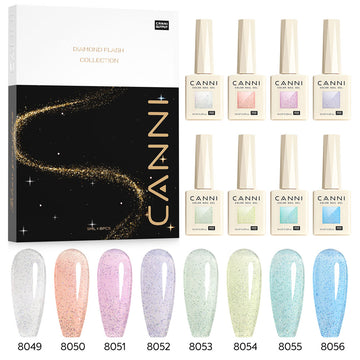 Glitter Gel Polish 8 Colors Set - Fairy Collection