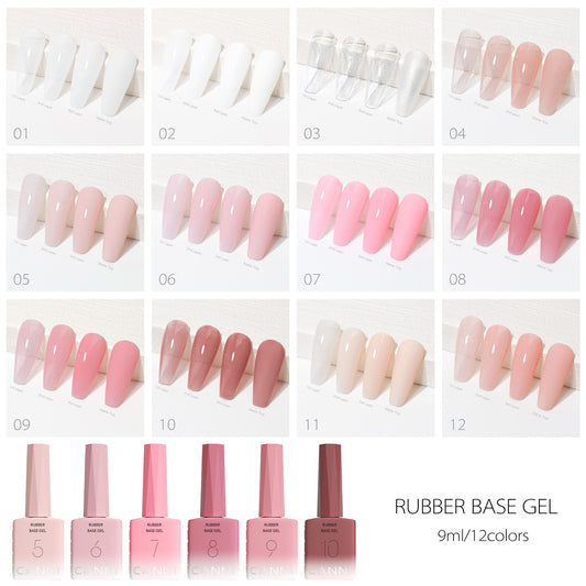 9ml Colorful Rubber Base Gel  6 Colors Set