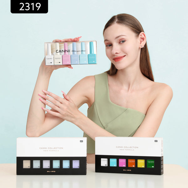 Cotton Candy Kit - 9ml Hema Free Nail Gel 6 Colors Set-2319
