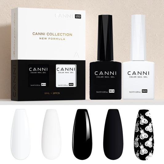 Juego de 2 colores blanco y negro de 9 ml