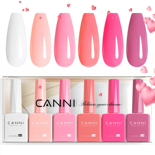 Blush Bliss Bouquet Kit - 9ml Nail Gel 6 Colors Set-2311
