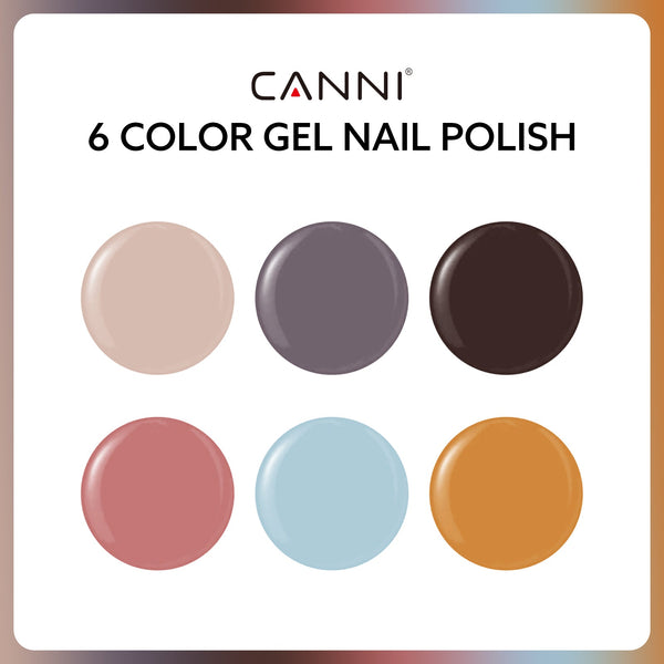 Boho Chic Palette Kit - 9ml Hema Free Nail Gel 6 Colors Set-2304