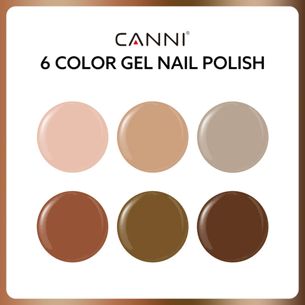 Caramel Cascade Kit - 9ml Hema Free Nail Gel 6 Colors Set-2310