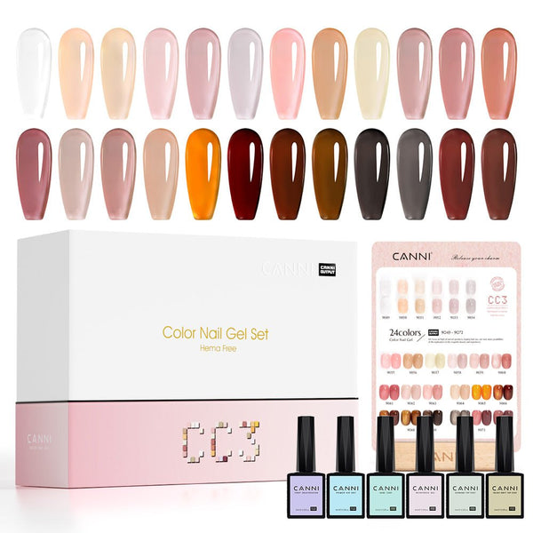 CC3 - HEMA FREE 30pcs Gel Polish Kit - Translucent Color