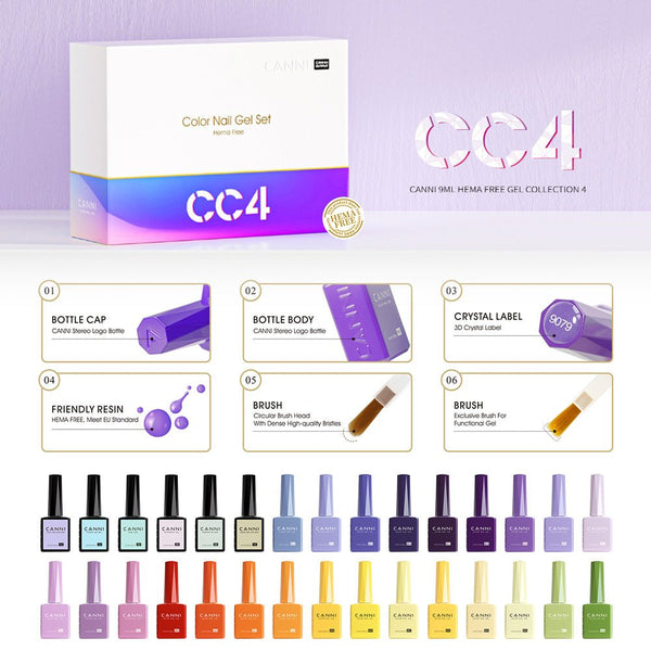 CC4 - HEMA FREE 30pcs Gel Polish Kit