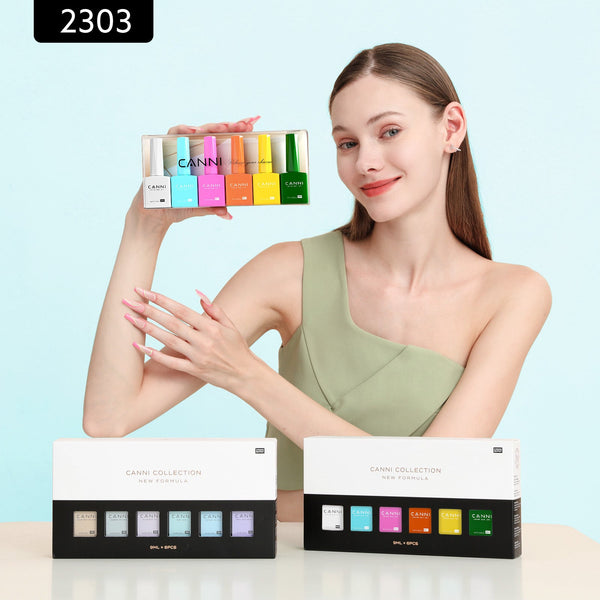 Chic Monochrome Kit - 9ml Hema Free Nail Gel 6 Colors Set-2303