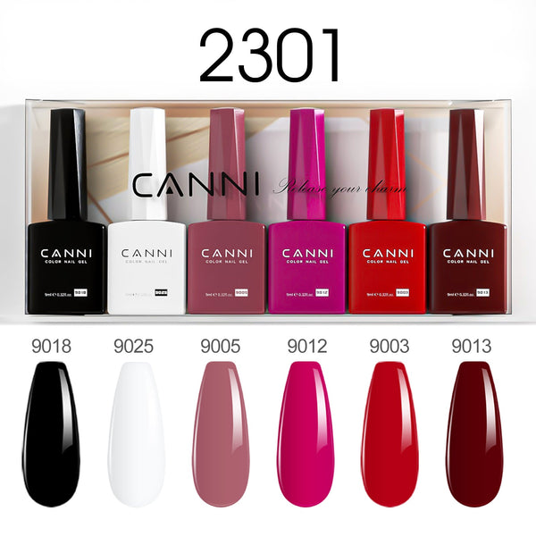 Classic trio Kit - 9ml Hema Free Nail Gel 6 Colors Set-2301