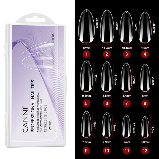 Clear Almond - False Nail Tips