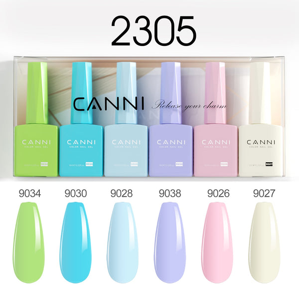 Colorful Kaleidoscope Kit - 9ml Hema Free Nail Gel 6 Colors Set-2305
