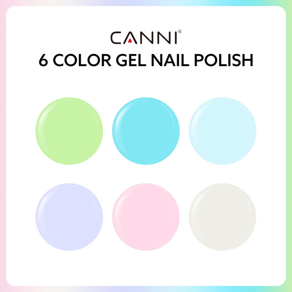Colorful Kaleidoscope Kit - 9ml Hema Free Nail Gel 6 Colors Set-2305