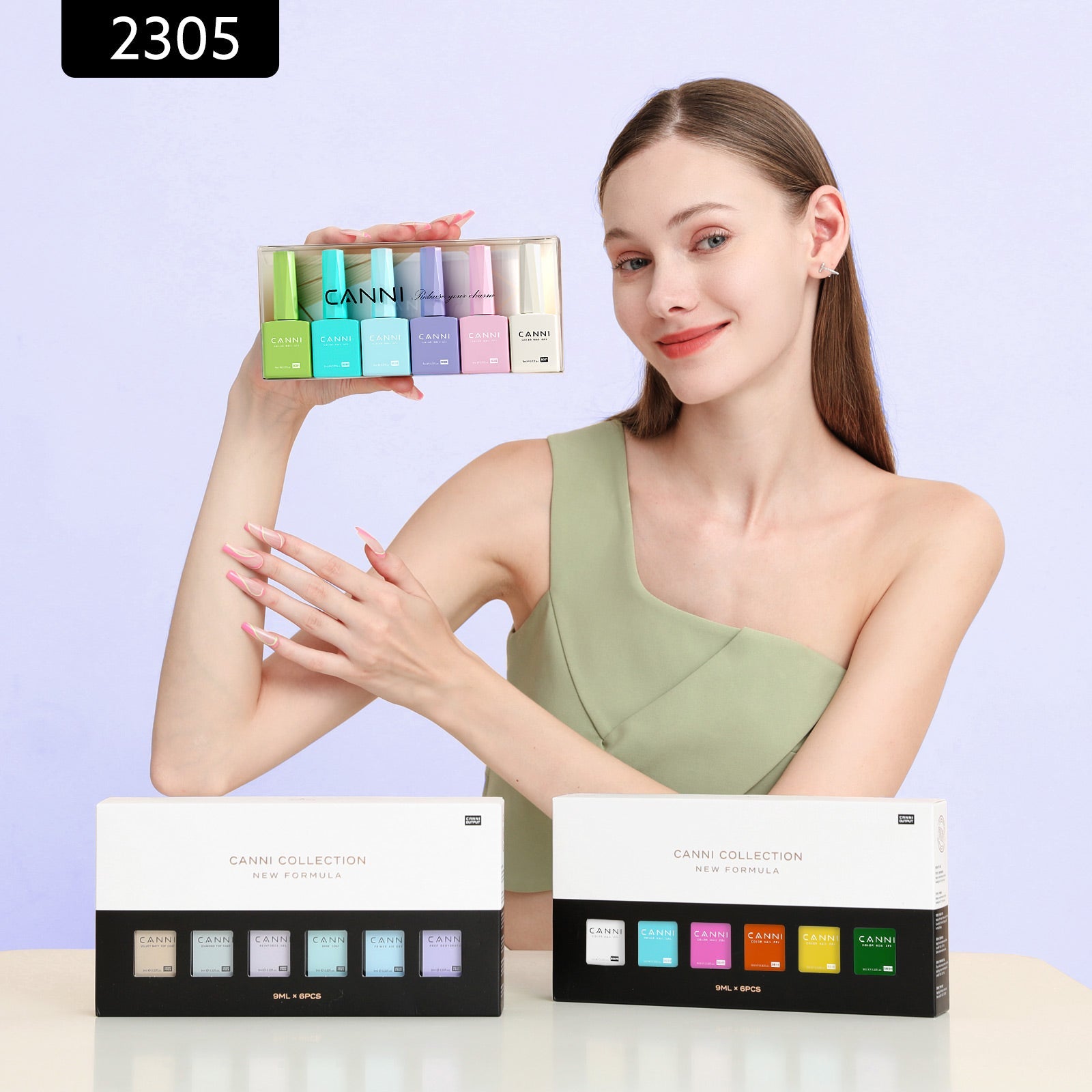 Colorful Kaleidoscope Kit - 9ml Nail Gel 6 Colors Set-2305 – CANNI