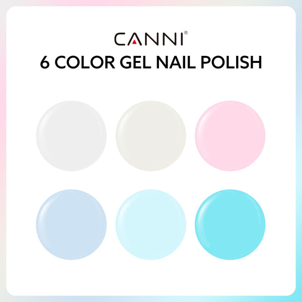 Cotton Candy Kit - 9ml Hema Free Nail Gel 6 Colors Set-2319