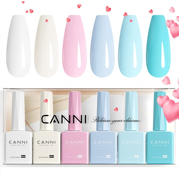 Cotton Candy Kit - 9ml Hema Free Nail Gel 6 Colors Set-2319