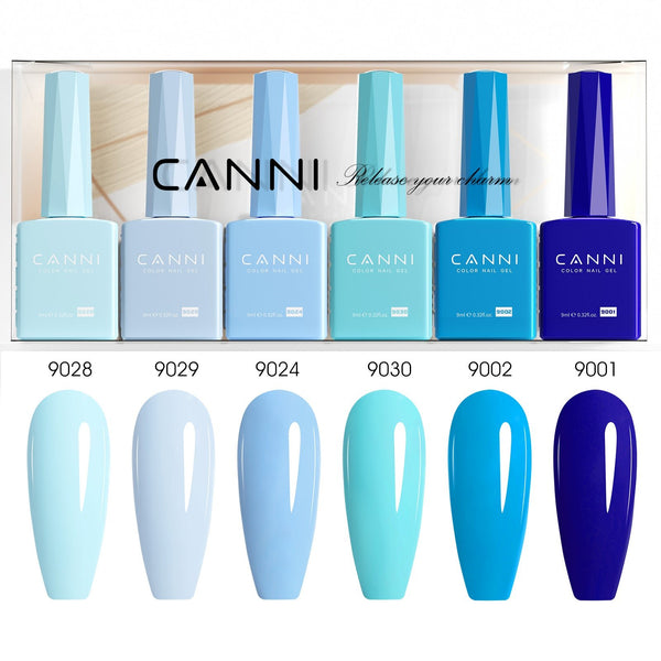 Crystal Clear Waters Kit - 9ml Hema Free Nail Gel 6 Colors Set-2313