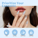 Crystal Clear Waters Kit - 9ml Hema Free Nail Gel 6 Colors Set-2313
