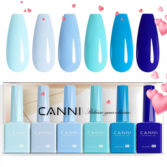 Crystal Clear Waters Kit - 9ml Nail Gel 6 Colors Set-2313