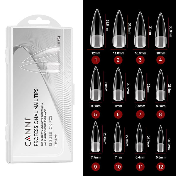 Half Matt Stiletto - False Nail Tips