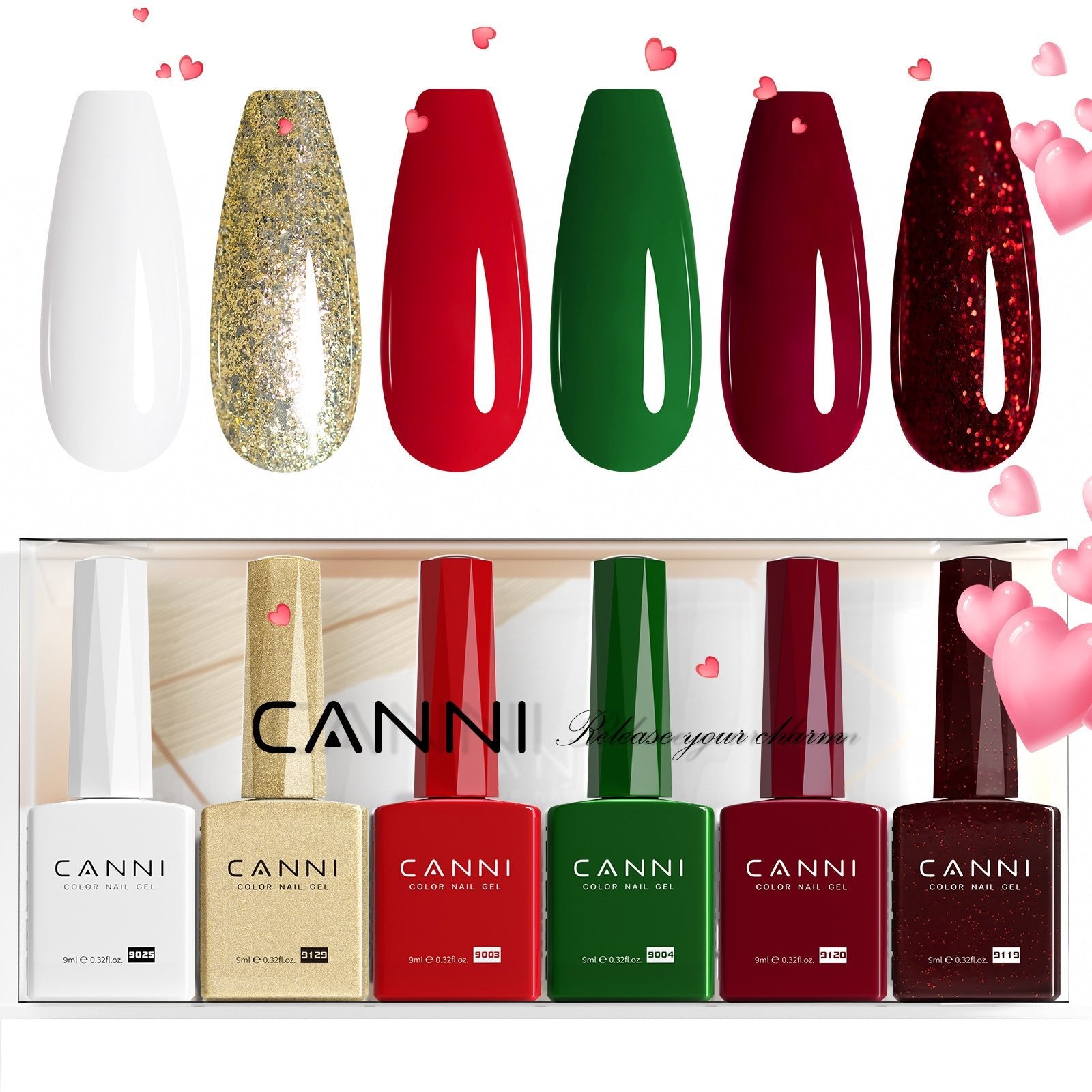 Holiday Jubilee Kit - 9ml Nail Gel 6 Colors Set-2315 | CANNI Official