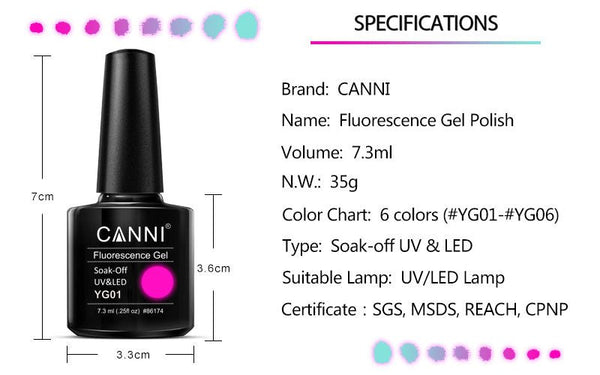 Luminous Neon - 6 Colors Gel Polish Set