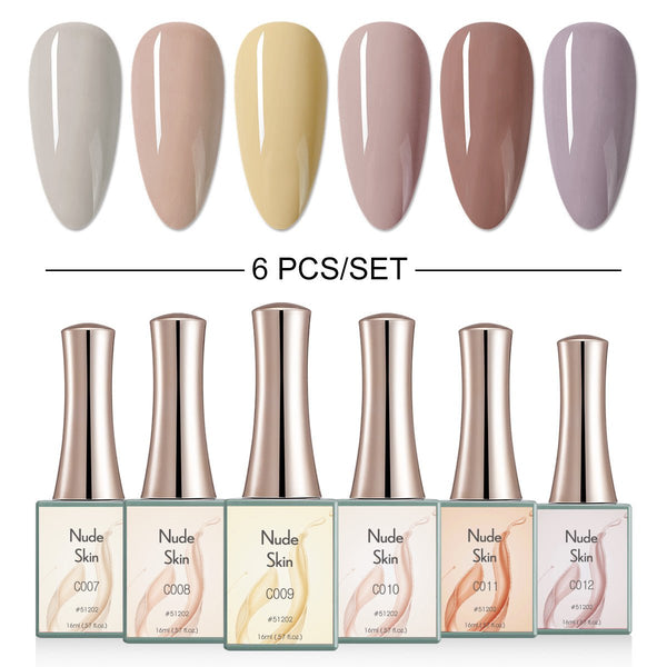 Nude Skin - 6 Colors Gel Polish Set