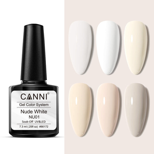 Nude White - 6 Colors Gel Polish Set