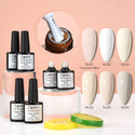 Nude White - 6 Colors Gel Polish Set