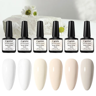 Nude White - 6 Colors Gel Polish Set