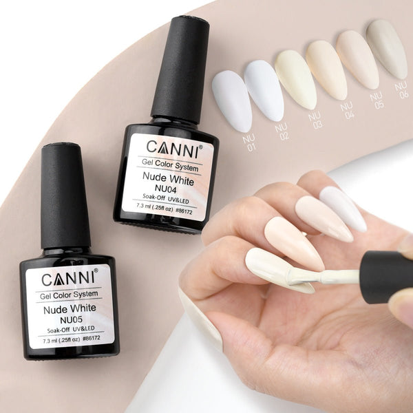 Nude White - 6 Colors Gel Polish Set