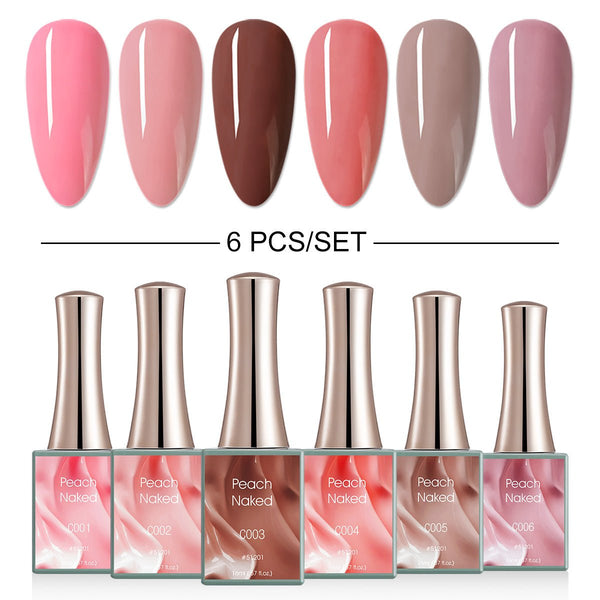 Peach Naked - 6 Colors Gel Polish Set