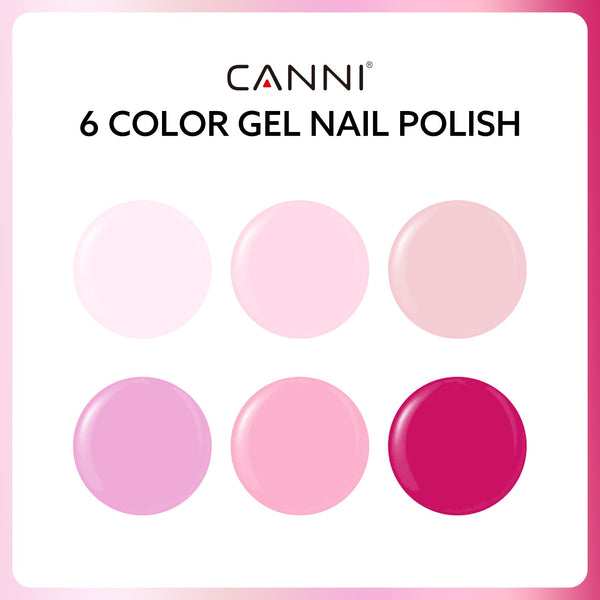 Pink Champagne Dreams Kit - 9ml Hema Free Nail Gel 6 Colors Set-2302