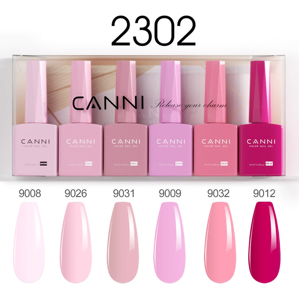 Pink Champagne Dreams Kit - 9ml Hema Free Nail Gel 6 Colors Set-2302