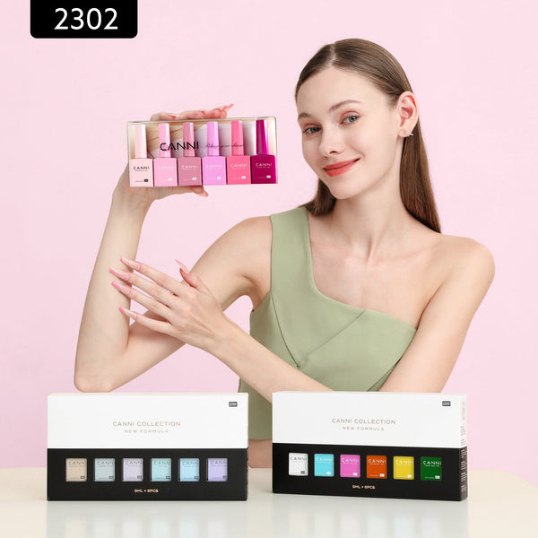 Pink Champagne Dreams Kit - 9ml Hema Free Nail Gel 6 Colors Set-2302