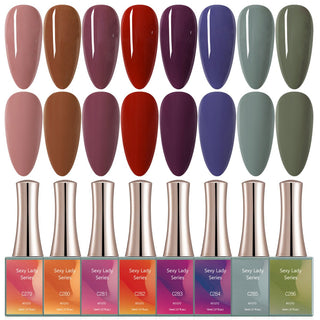 Popular in Winter  - 8 Colors Gel Polish Set