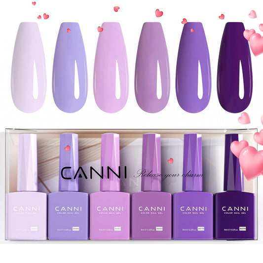 Purple Haze Harmony Kit - 9ml Nail Gel 6 Colors Set-2308