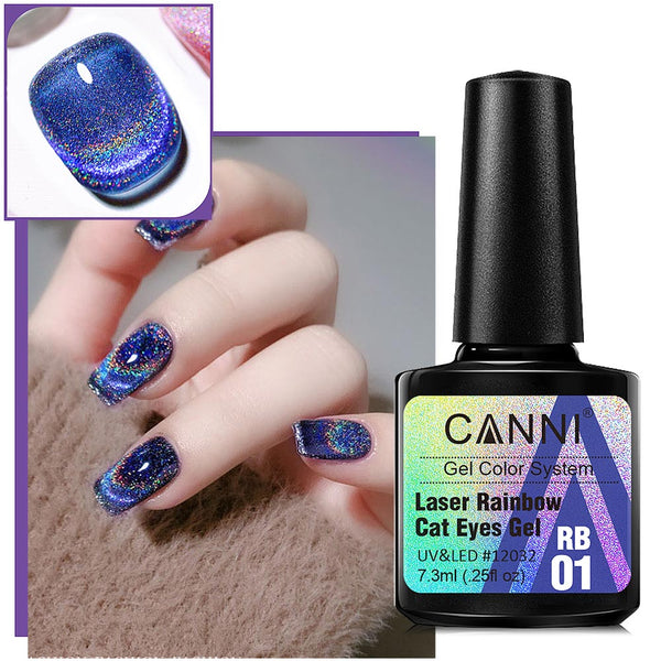 Refective Disco Gel and Rainbow Cat Eye Gel Set - 18 Colors
