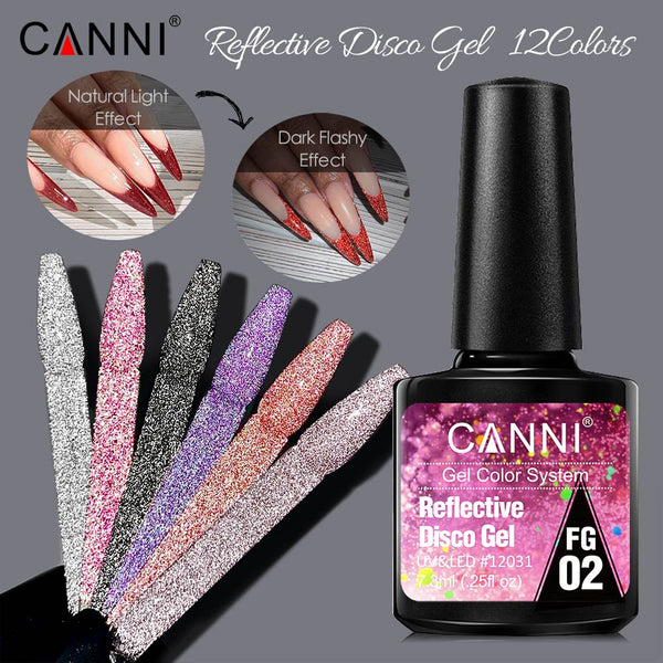 Refective Disco Gel and Rainbow Cat Eye Gel Set - 18 Colors