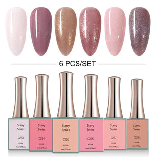 Starry - 6 Colors Gel Polish Set